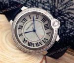 Replica Cartier Ballon Blanc de Diamond Bezel 33mm Ladies Watch 